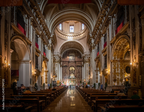 Interior of church of San Isidro  Madrid  Spain