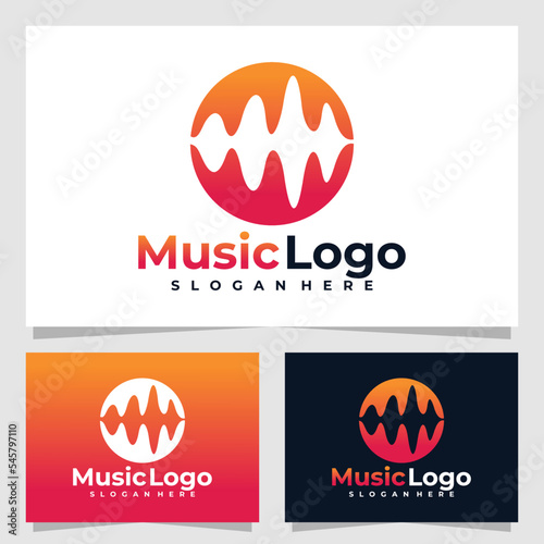 music logo vector design template