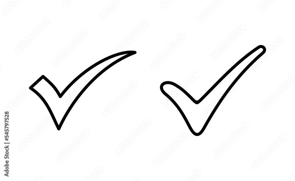Check mark icon vector for web and mobile app. Tick mark sign and symbol