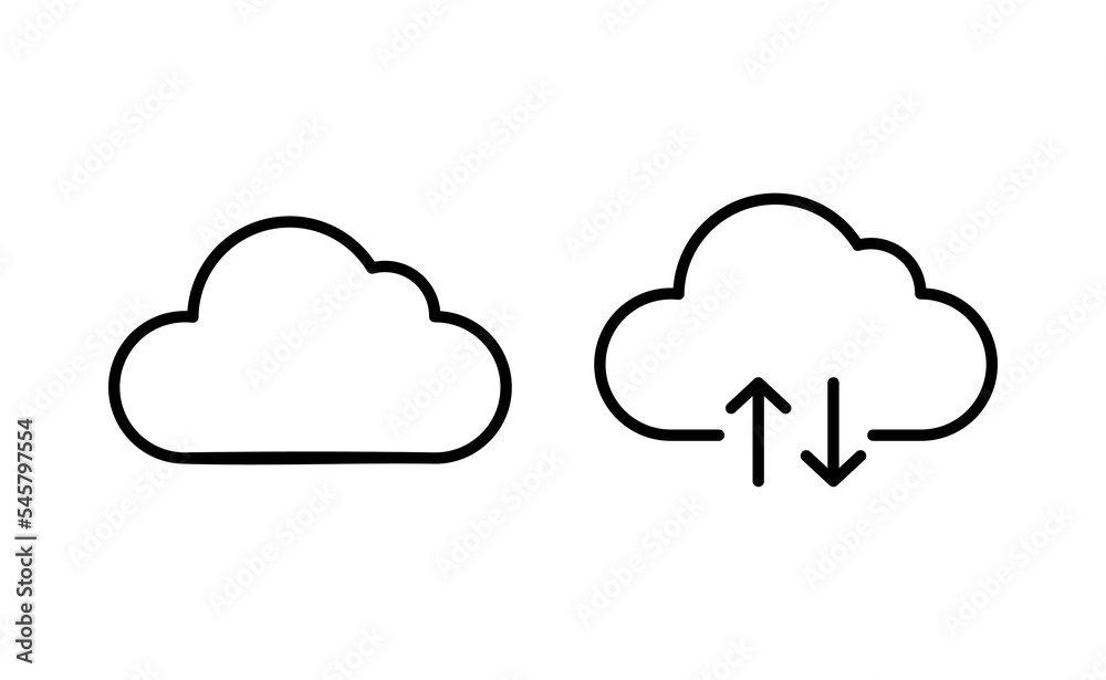 Cloud icon vector for web and mobile app. cloud sign and symbol Cloud icon vector for web and mobile app. cloud sign and symbol