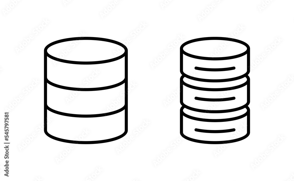 Database icon vector for web and mobile app. database sign and symbol