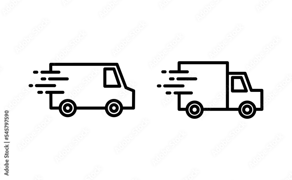 Delivery truck icon vector for web and mobile app. Delivery truck sign and symbol. Shipping fast delivery icon