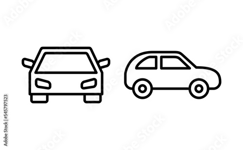 Car icon vector for web and mobile app. car sign and symbol. small sedan