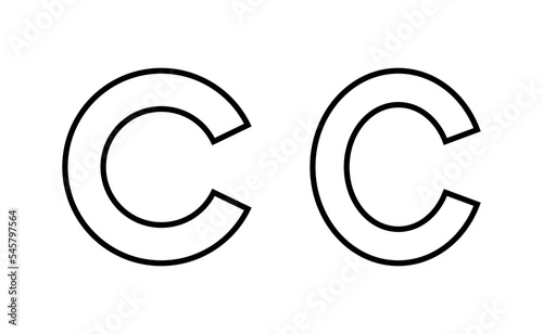 Copyright icon vector for web and mobile app. copyright sign and symbol
