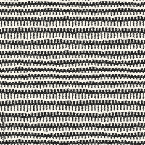 Monochrome Distressed Mesh Textured Irregularly Striped Pattern