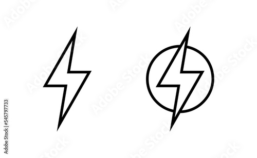 Lightning icon vector for web and mobile app. electric sign and symbol. power icon. energy sign