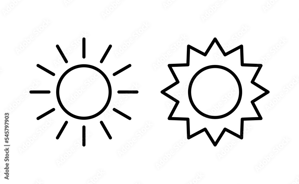 Sun icon vector for web and mobile app. Brightness sign and symbol. Sun icon vector for web and mobile app. Brightness sign and symbol.