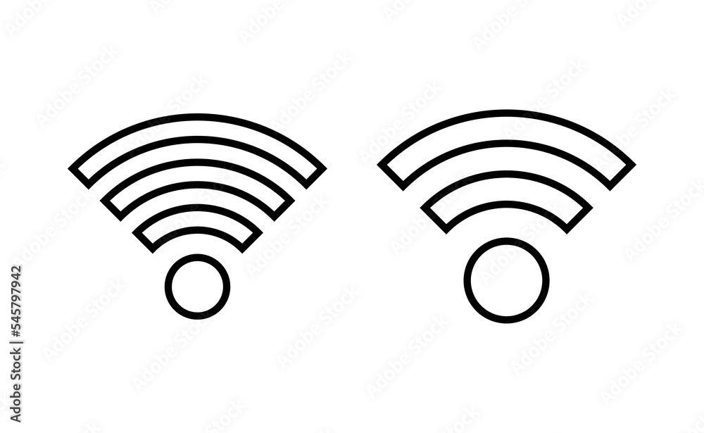Wifi icon vector for web and mobile app. signal sign and symbol. Wireless icon Wifi icon vector for web and mobile app. signal sign and symbol. Wireless icon
