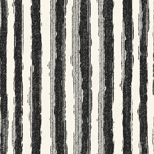 Monochrome Grain Stroke Textured Striped Pattern