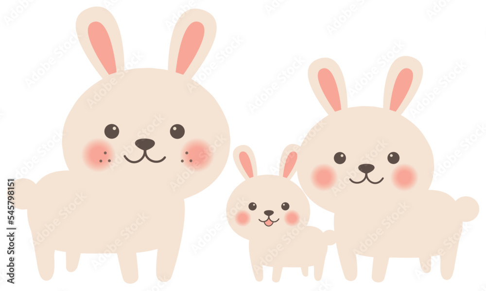 年賀状素材 うさぎイラスト(親子) 年賀状素材 うさぎイラスト(親子)