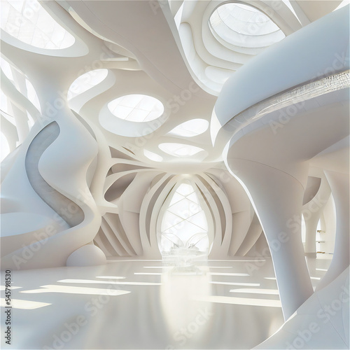 Modern white abstract decor