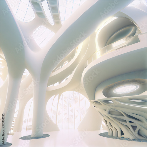 Modern white abstract decor