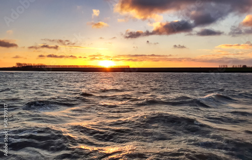 sunset over the sea