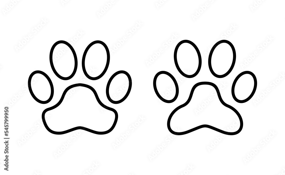Paw icon vector for web and mobile app. paw print sign and symbol. dog or cat paw Paw icon vector for web and mobile app. paw print sign and symbol. dog or cat paw