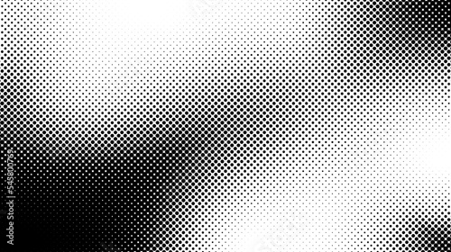 Halftone background. Grunge halftone pop art texture. White and black abstract wallpaper. Geometric retro vector