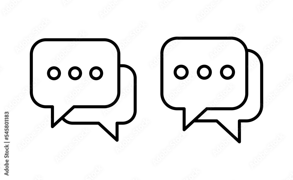 Chat icon vector for web and mobile app. speech bubble sign and symbol. comment icon. message Chat icon vector for web and mobile app. speech bubble sign and symbol. comment icon. message