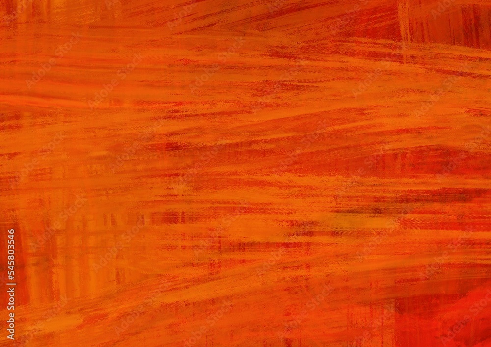 赤・オレンジの絵具抽象背景
