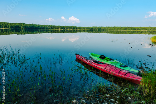 Kejimkujik national park - canoeing on the lake