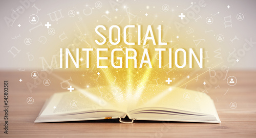 open book, social networking concept