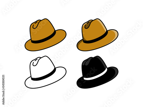 The classic panama hat graphic design is suitable to be used as a logo or design complement