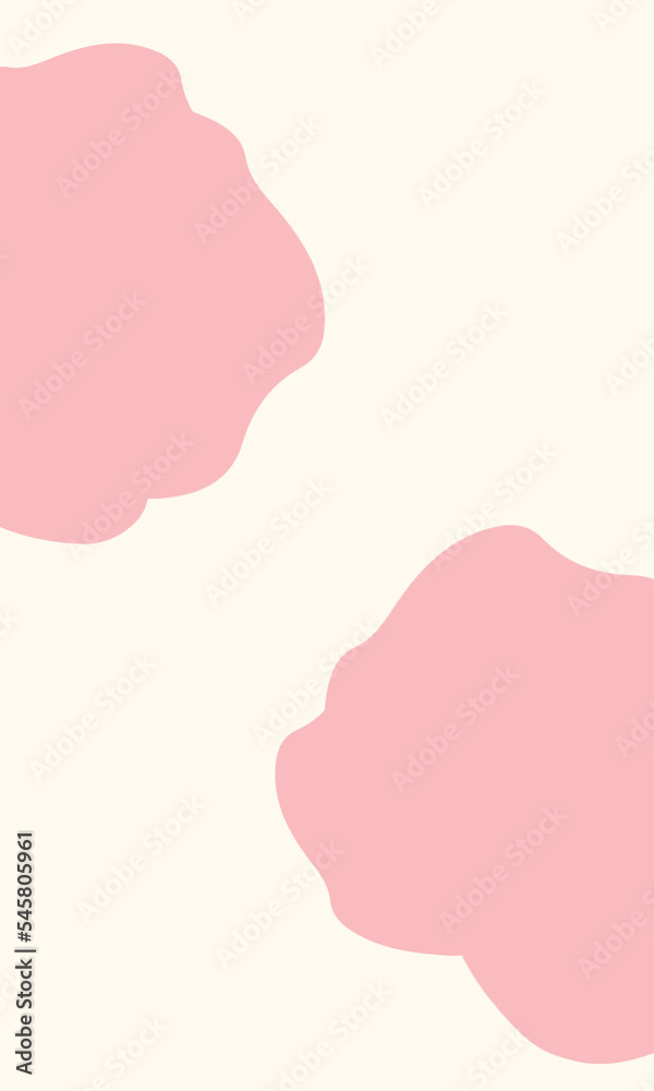 cream white background with pink blob abstract