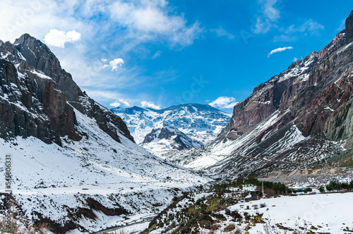 snowy mountain in Cajon del Maipo, Chile, Southamerica. Winter Season © Francesco