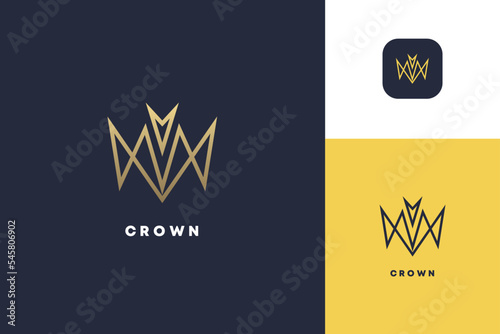 King Crown Luxury Elegant Vector Logo 