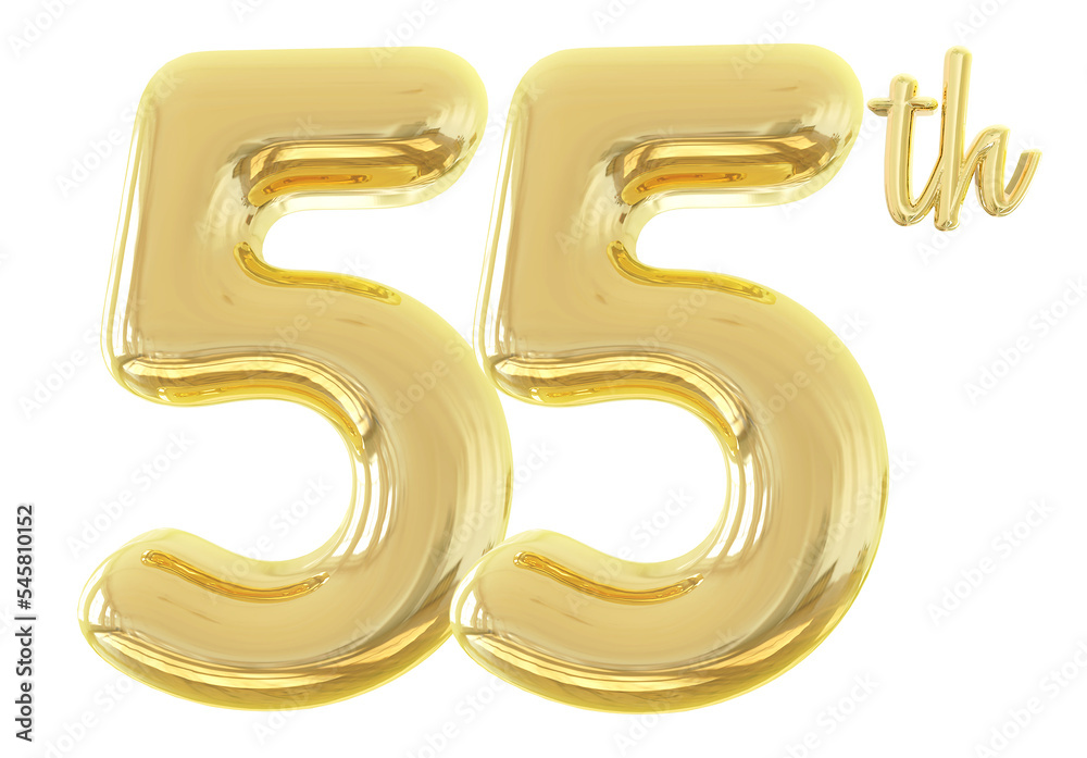 numbers 55th anniversary gold numbers 55th anniversary gold