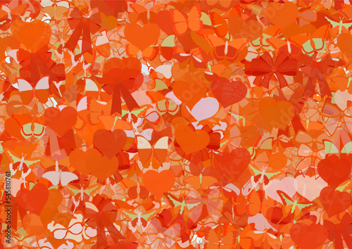 Background pattern abstract seamless design texture. Theme is about colorful, design, exotic, repeat, nature, ribbons, vector, Butterfly, Monarch, spring, gorgeous, decoration, hearts, love