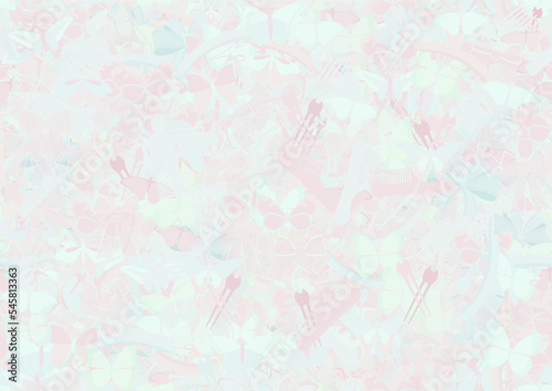 Background pattern abstract seamless design texture. Pastel. Theme is about drawing, repeat, hairstyle, claw, decoration, art, design, bobby pin, salon, ornate, various, wild, hairpin, hair clips