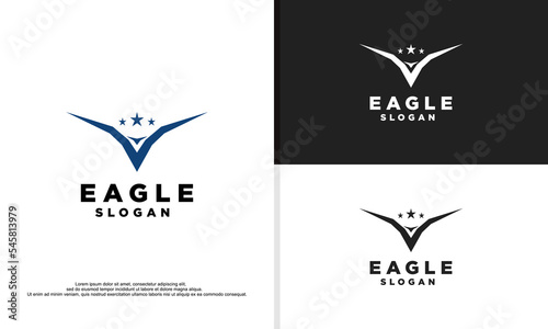 logo illustration vector graphic of Star with eagle