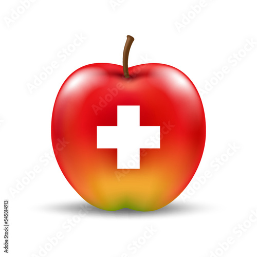 Medical cross apple