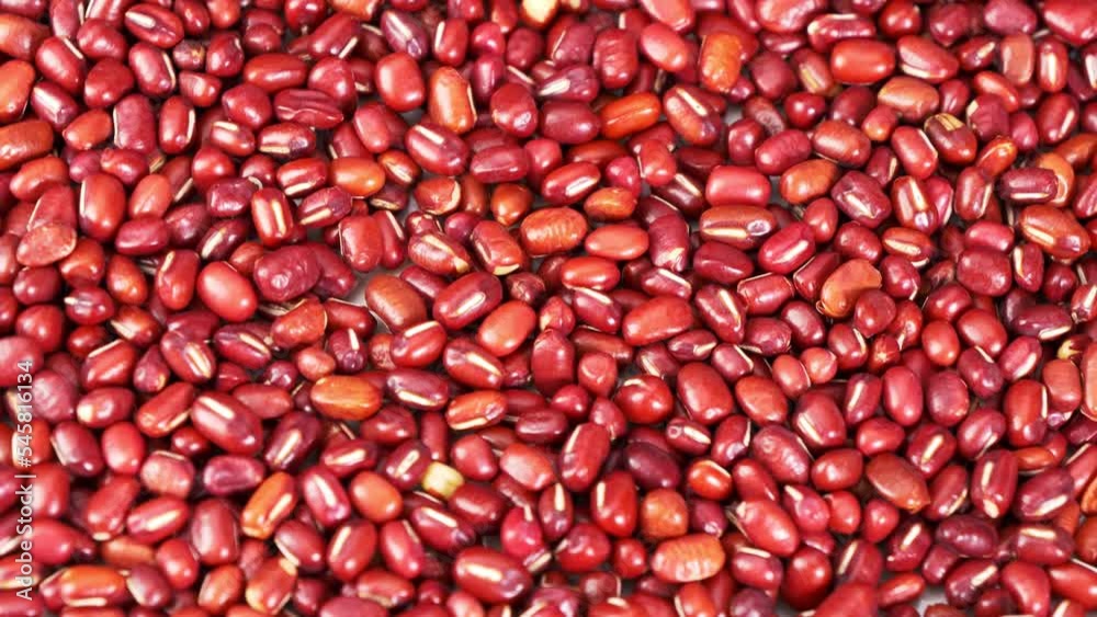 Close-up shot of red beans piled up in large piles. Close-up shot of red beans piled up in large piles.