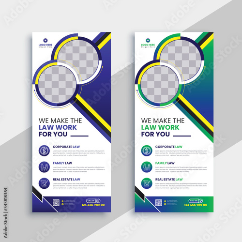 Law firm Roll up Banner Lawyer corporate service DL Flye business company X Stand Banner Design