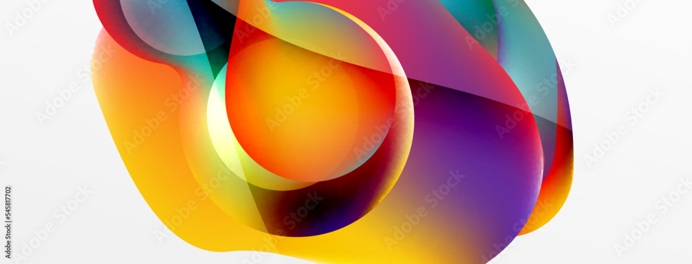 Fluid abstract background, round shapes and circle flowing design for wallpaper, banner, background or landing Fluid abstract background, round shapes and circle flowing design for wallpaper, banner, background or landing