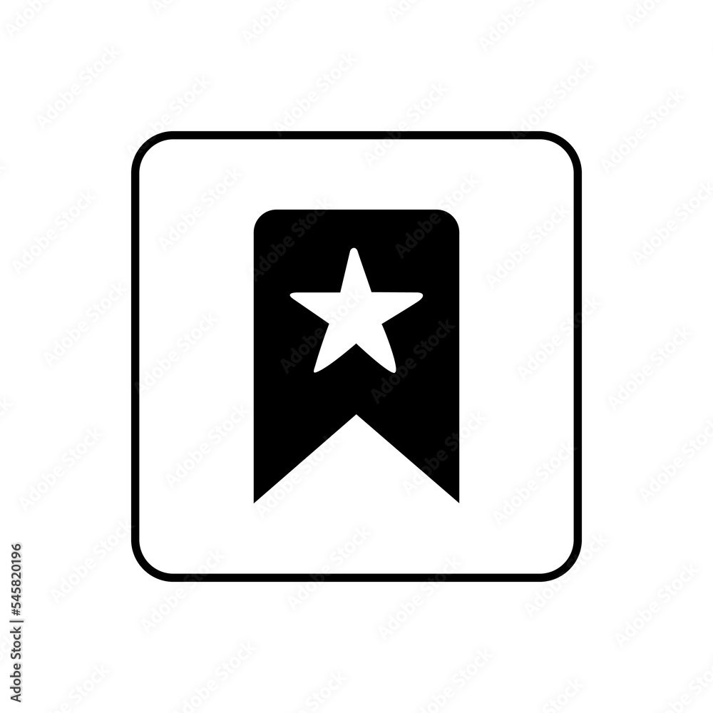 Star ribbon icon vector Star ribbon icon vector