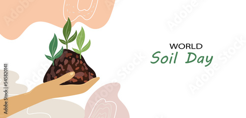 World Soil Days Vector flat doodle Illustration  for greeting card, poster and banner.