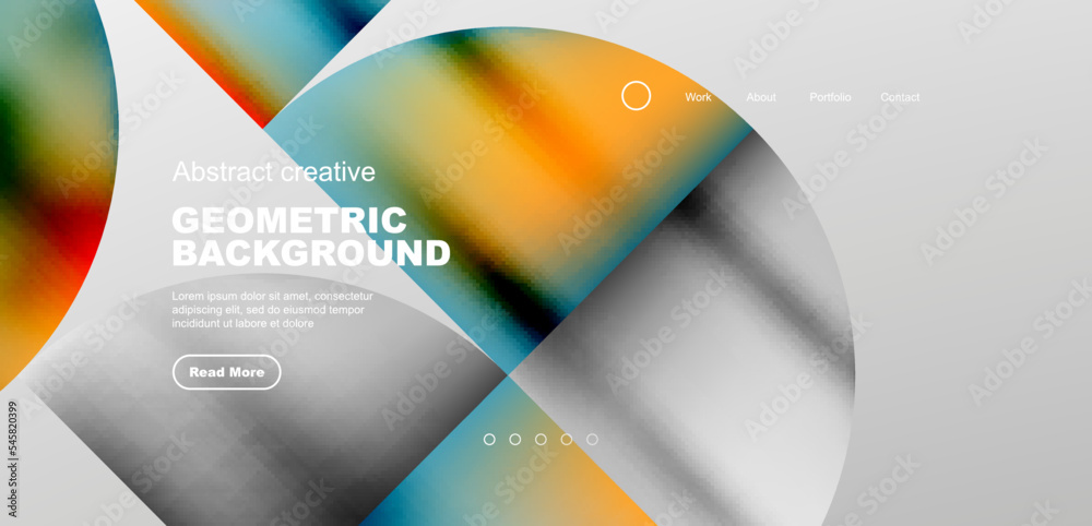 Bright fluid gradient circles abstract background. Business or technology design for wallpaper, banner, background, landing page, wall art, invitation, prints