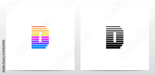 Electric Music Bar Letter Logo Design D