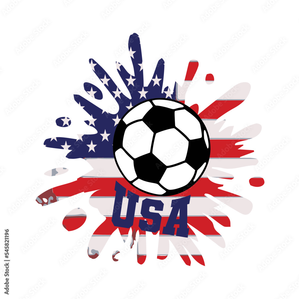 American soccer ball usa flag soccer fans svg png, Soccer Svg, soccer