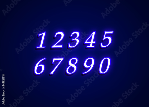 Number Neon Sign Text