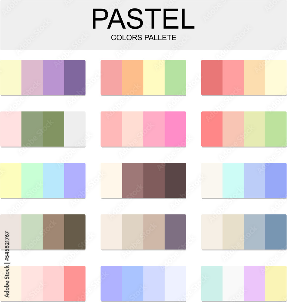 Sets of Pastel Colors Pallete Sets of Pastel Colors Pallete