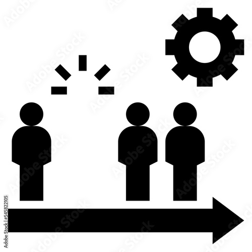 absenteeism glyph style icon