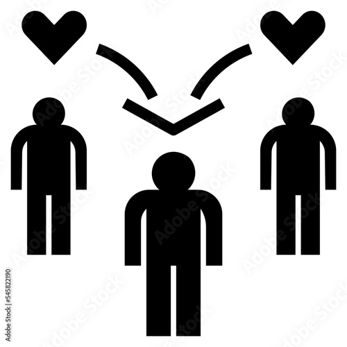 affectionate glyph style icon