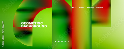 Minimal geometric abstract background. Circle and line design. Trendy techno business template for wallpaper, banner, background or landing