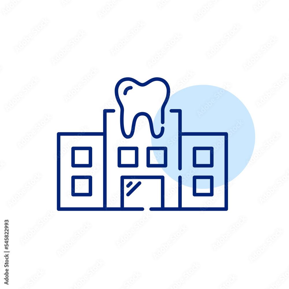 Dental clinic icon. Pixel perfect, editable stroke Dental clinic icon. Pixel perfect, editable stroke