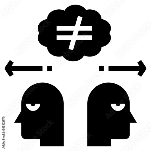 conflict glyph style icon