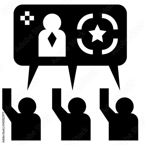consensus glyph style icon
