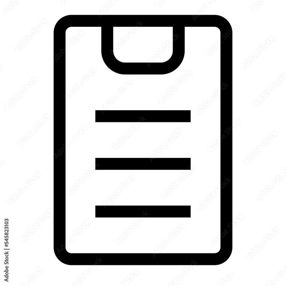 Icon Clipboard With Style Outline Icon Clipboard With Style Outline