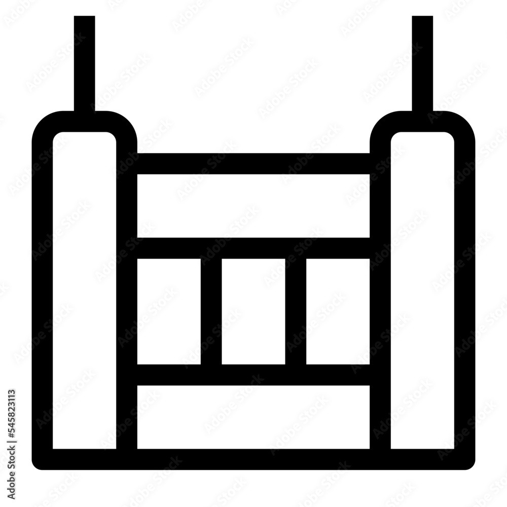 Icon School With Style Outline Icon School With Style Outline